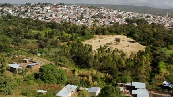 Vista Aérea Harar Ciudad Amurallada Etiopía Verano Dolly — Vídeos de Stock