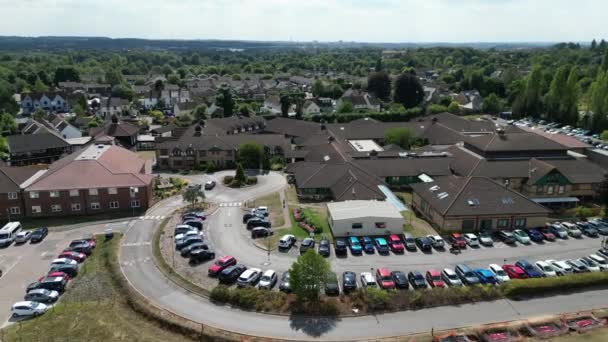 Rivieren Prive Ziekenhuis Sawbridgeworth Luchtfoto — Stockvideo