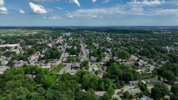 Літом Сша Літає Невелике Містечко Повітряна Вантажівка — стокове відео