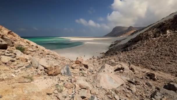 Uma Das Mais Belas Lagoas Ilha Socotra Destino Turístico Sonho — Vídeo de Stock