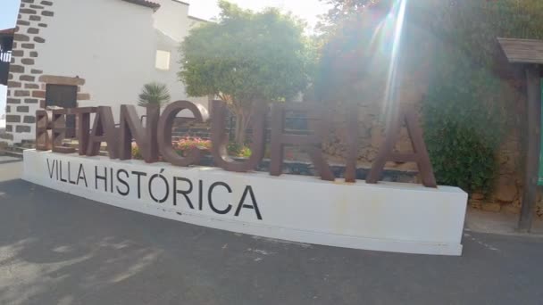 View Betancuria Villa Historica Colonial Landmark Fuerteventura Canary Islands Spain — Stock Video