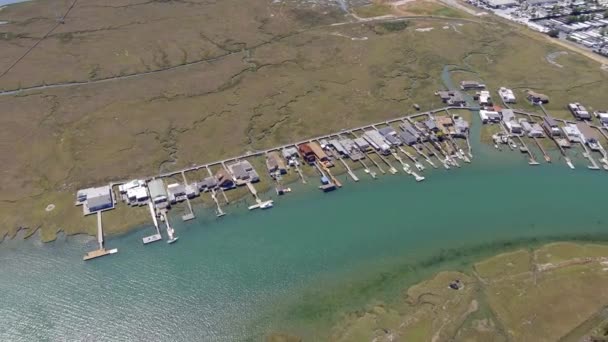 Aerial View Corte Madera Creek Közelében San Quentin Kaliforniában Usa — Stock videók