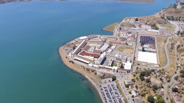 Vista Aérea Prisión Estatal San Quentin Lado Norte Bahía San — Vídeo de stock