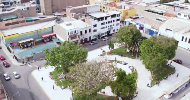 Incroyable Drone Tiré Sur Célèbre Parc Plazuela Elas Aguirre Dans — Video