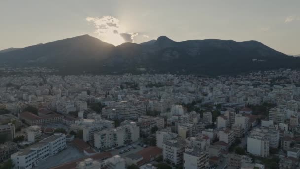 Aerial City Xanthi Northern Greece — Stock Video