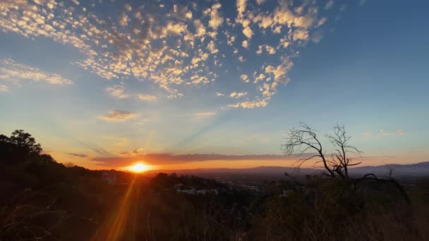 Mountain View Scenic Sun Kék Ellen Felhők Los Angelesben Kaliforniában — Stock videók