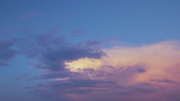 Time Lapse Belle Nuvole Panoramiche Rapido Movimento Dopo Tramonto Nuvole — Video Stock
