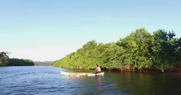 Muž Tančí Prastarém Voru Oaxaca Mexico Ďábelskou Maskou — Stock video