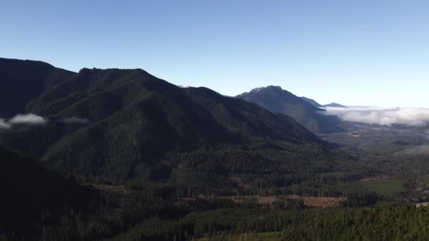 Lindas Lentas Imagens Drones Parque Nacional Olímpico Port Angeles Washington — Vídeo de Stock
