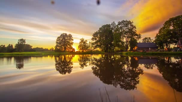 Close Tiro Aranha Câmera Lense Fotografar Tiro Timelapse Casa Campo — Vídeo de Stock