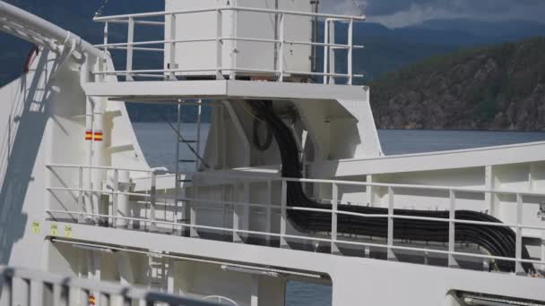 Palubě Osobní Trajekt Přejezd Hardanger Fjord — Stock video