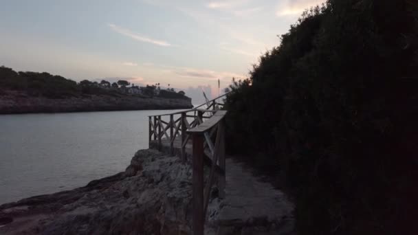 Amanecer Una Cala Mallorca — Vídeo de stock