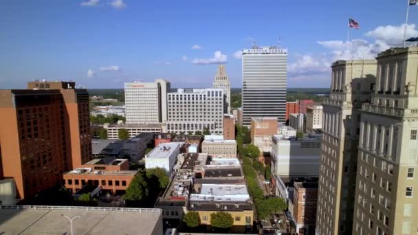 Arrancamento Aéreo Winston Salem Linha Horizonte Carolina Norte — Vídeo de Stock