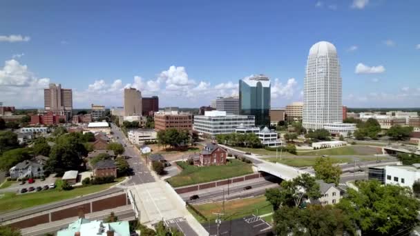 Saque Rápido Aéreo Winston Salem Carolina Norte — Vídeo de Stock