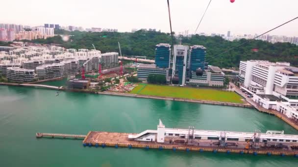 Cable Car Mount Faber Park Uma Colina Localizada Cidade Bukit — Vídeo de Stock