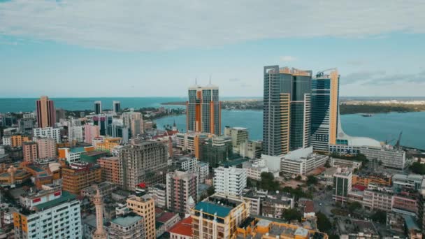 Flygfoto Över Dar Salaam Tanzania — Stockvideo