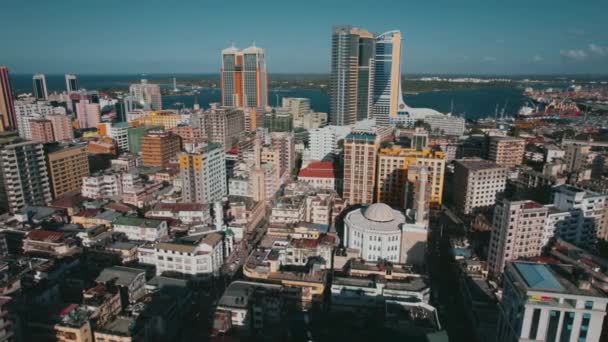 Flygfoto Över Dar Salaam Tanzania — Stockvideo