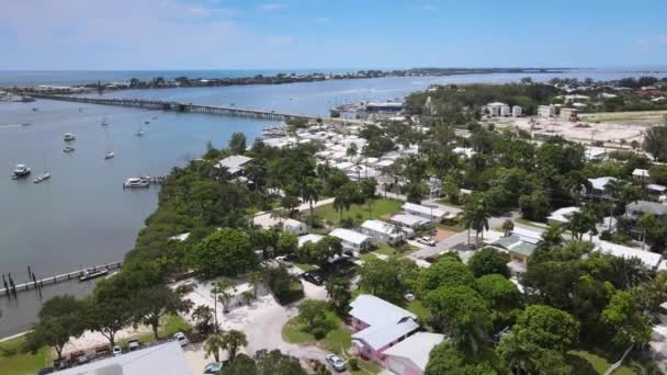 Cortez Köprüsü Güzel Bariyer Adası Anna Maria Adası Bradenton Florida — Stok video