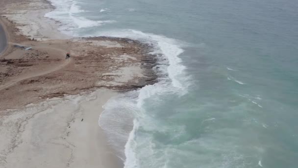 Popular Tourist Destination Delisha Beach Island Socotra Part Yemen Aerial — Stock Video