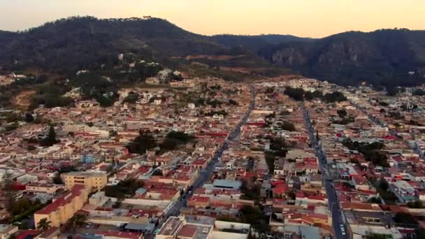 Aerial View Ciudad Guzman City Las Penas Ecological Park Background — Stock Video