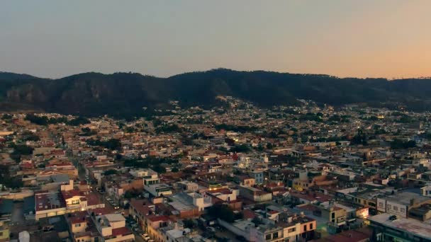 Aerial View Ciudad Guzman Sunset Jalisco Mexico Las Peas Ecological — Stock Video