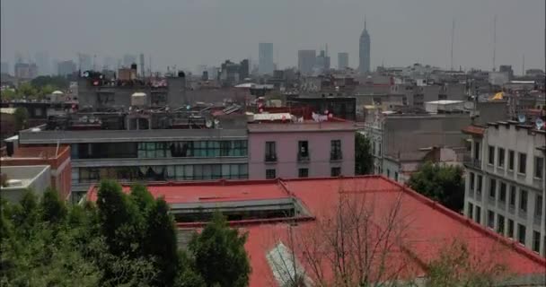 Vlucht Het Centrum Van Mexico Colonia Merced — Stockvideo