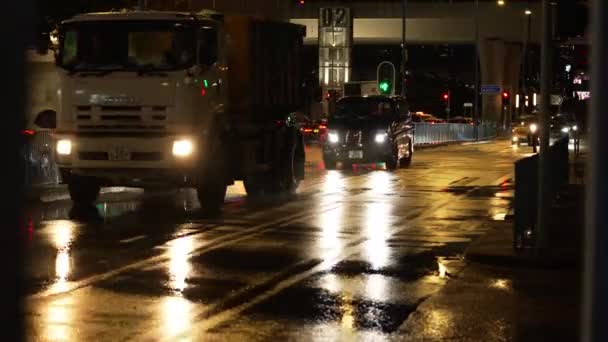 Hong Kong Agosto 2022 Carros Caminhões Motos Táxis Estão Acelerando — Vídeo de Stock