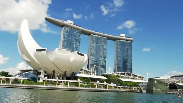 Kunstwissenschaftliches Museum Integrierten Resort Marina Bay Sands Stadtzentrum Von Singapur — Stockvideo