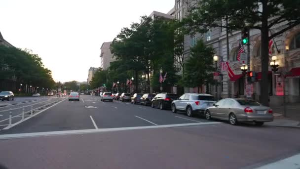 Punto Vista Del Conducente Pennsylvania Avenue Pov Con Edifici Del — Video Stock