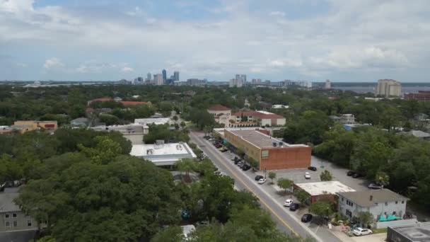 Güneşli Jacksonville Florida Park Caddesi Nin Etrafındaki Hava Manzarası — Stok video