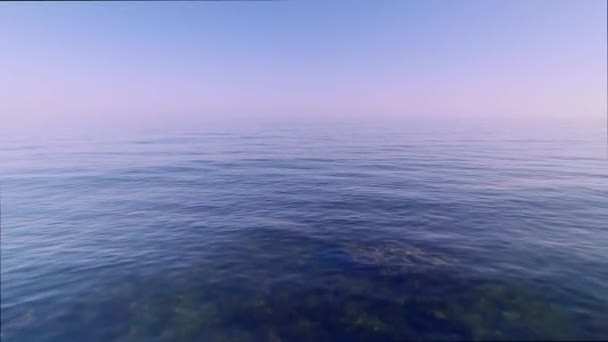 Akdeniz Deki Okyanus Dalgaları Geriye Doğru Hareket Eden Havadan Kumsala — Stok video