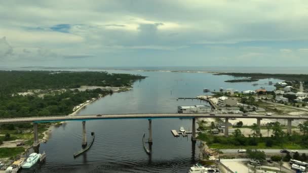 Big Lagoon Légi Megközelítése Perdido Key Ben Floridában — Stock videók