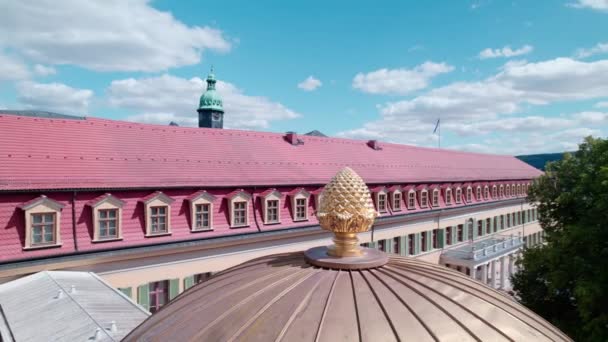Almanya Daki Sondershausen Sarayı Nın Girişindeki Ananasın Yakın Çekimi — Stok video