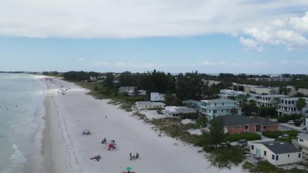 Остров Анны Марии Недалеко Брадентона Флорида Выстрел Поворачивается Внутрь Залива — стоковое видео