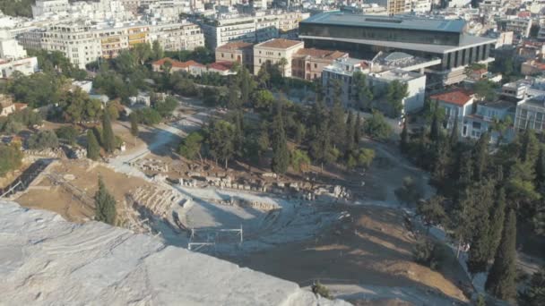 Αρχαίο Θέατρο Του Διονύσου Νότια Πλαγιά Του Λόφου Της Ακρόπολης — Αρχείο Βίντεο