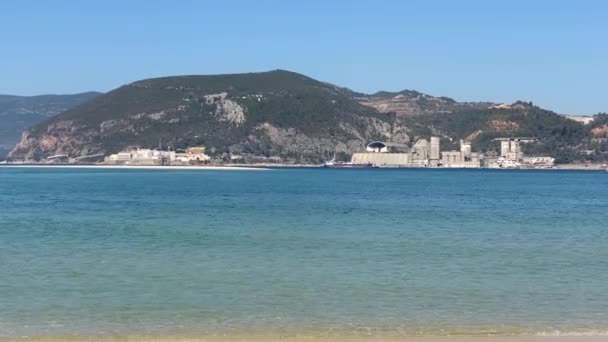 Mar Atlántico Playa Azul Océano Olas Relájese Limpio Soleado Sea — Vídeos de Stock