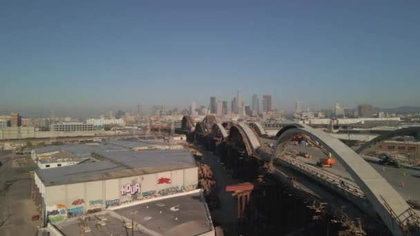 Ponte Della Sesta Strada Costruzione — Video Stock