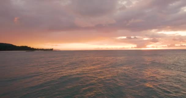 Drohnenflug Über Bemerkenswertem Surfspot Der Nordküste Von Oahu Auf Hawaii — Stockvideo