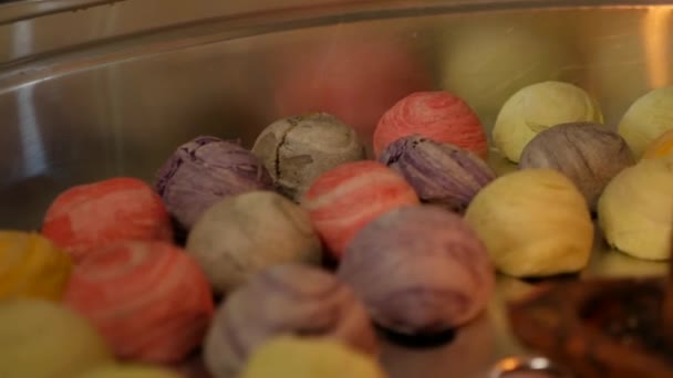 Колір Китайського Печива Дим Раковиною Арома Закрийте — стокове відео