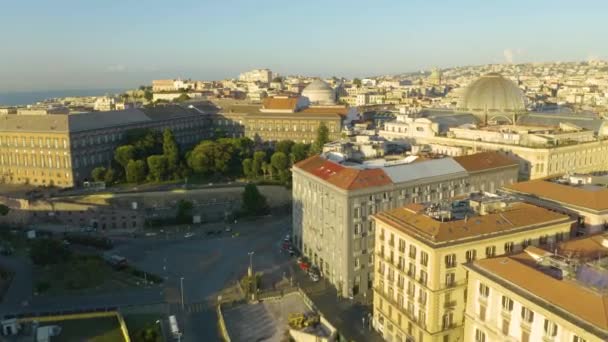 Birds Eye View Buildings Napoli Italia Estate — Video Stock