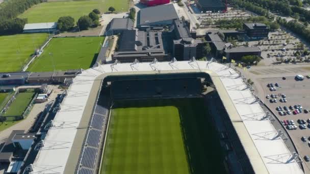 Birds Eye View Brondby Stadion Sport Komplexum Dániában Brondby Székhelye — Stock videók