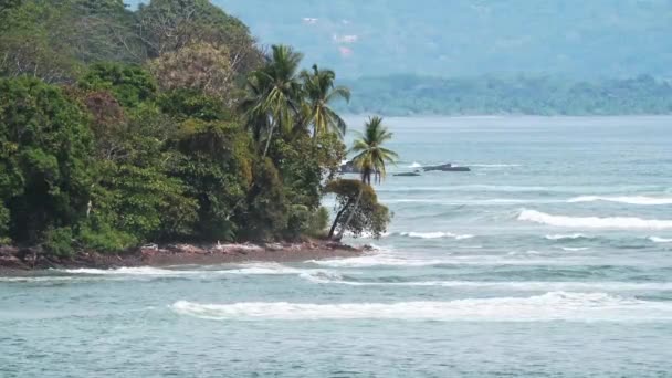 Costa Rica Pacific Coast Landscape Aerial Drone View Pacific Ocean — Wideo stockowe