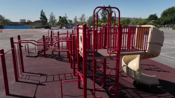 Parque Infantil Aire Libre Instalaciones Ocio Slide Climb Park Para — Vídeos de Stock