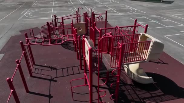 Parque Infantil Aire Libre Instalaciones Ocio Slide Climb Park Para — Vídeo de stock