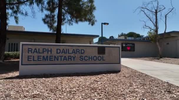 Dailardova Základní Škola Mimo Betonové Dveře San Carlos Community San — Stock video
