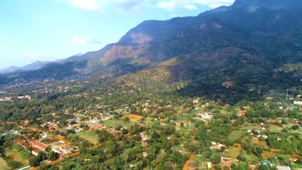 Вид Воздуха Город Морогоро Танзании — стоковое видео