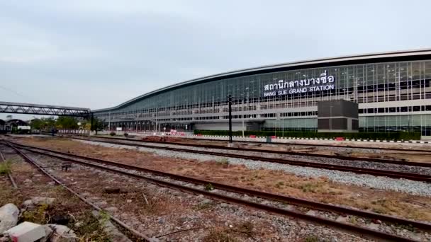 Bang Sue Grand Station New Hub Train Transportation Bangkok Thailand — Stockvideo