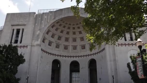 Ohio Stadium Campus Ohio State University Columbus Ohio Gimbal Drönare — Stockvideo