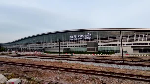 Bang Sue Grand Station New Hub Train Transportation Bangkok Tailândia — Vídeo de Stock