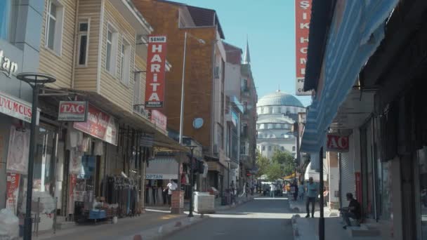 Izzet Pasha Mezquita Vista Desde Calle Elazig — Vídeos de Stock